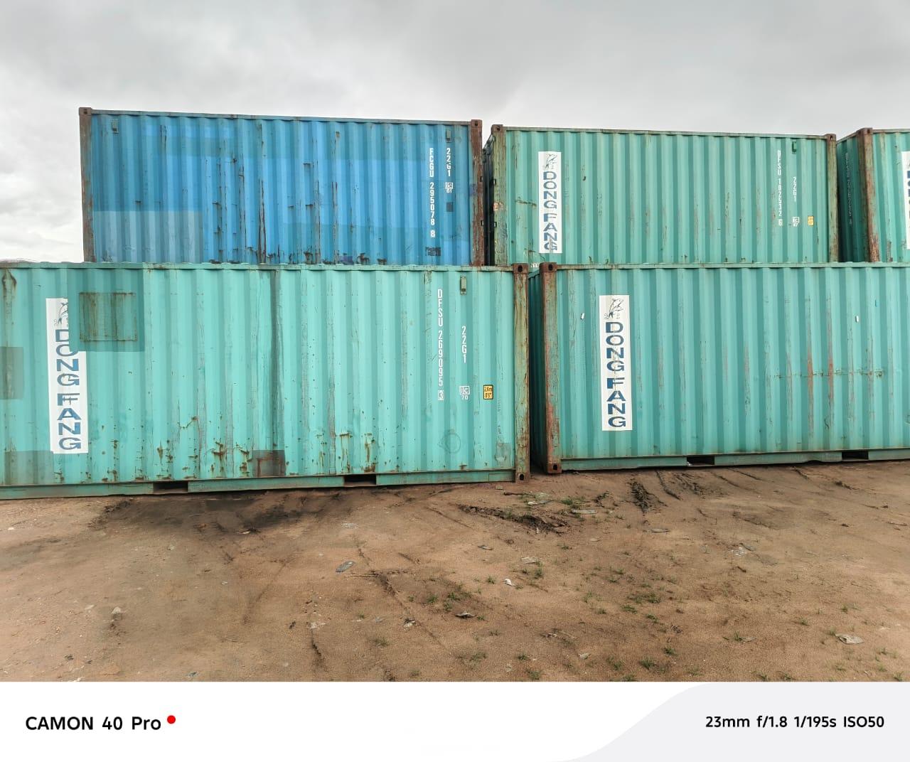 Reduce to clear 20ft empty dry containers available for sales